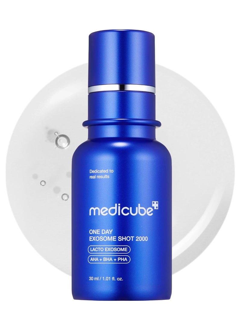 Medicube Zero Exosome Shot 2,000 PPM Spicule Facial Serum | Liquid Skin Booster Serum | Exosome, AHA+BHA+PHA | Pore Minimizer, Dead Skin Cells Improvement | Korean Skin Care 1.01 fl.oz