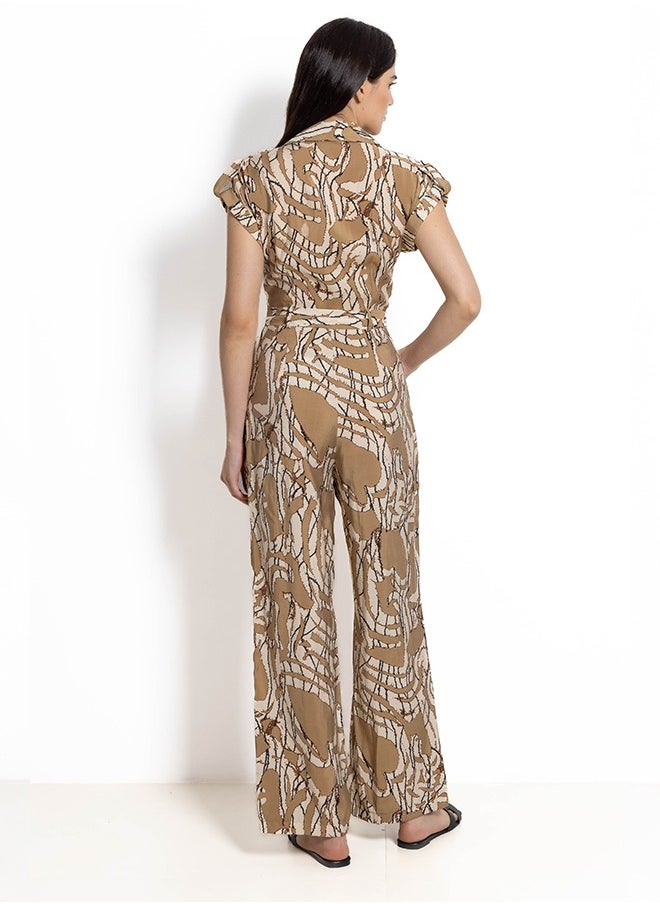 ABSTRACT PRINT JUMPSUIT
