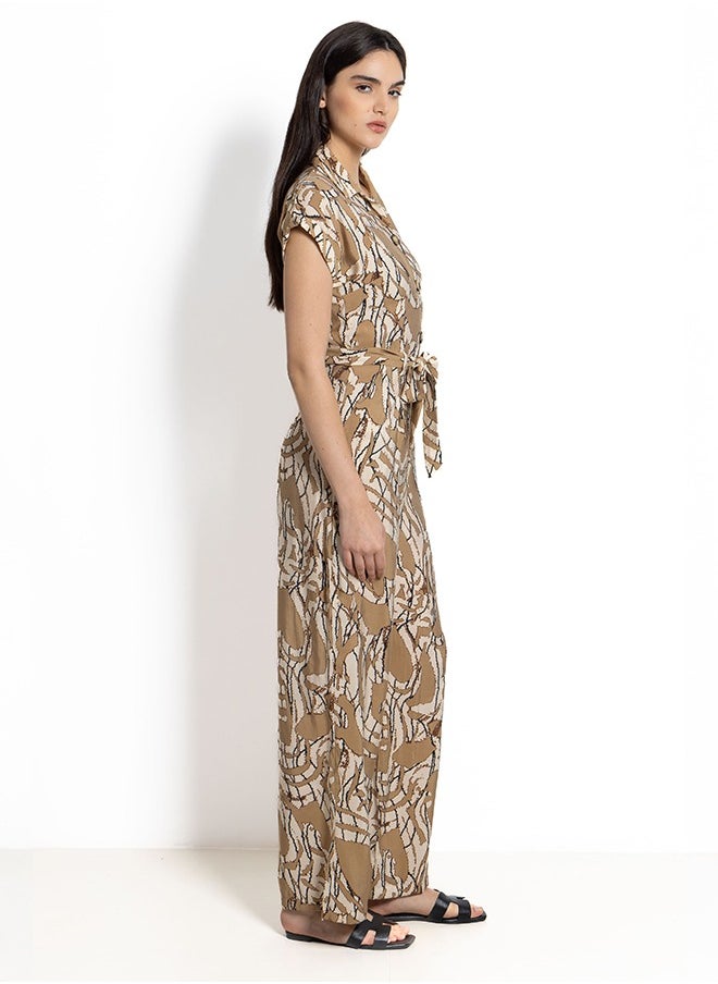 ABSTRACT PRINT JUMPSUIT