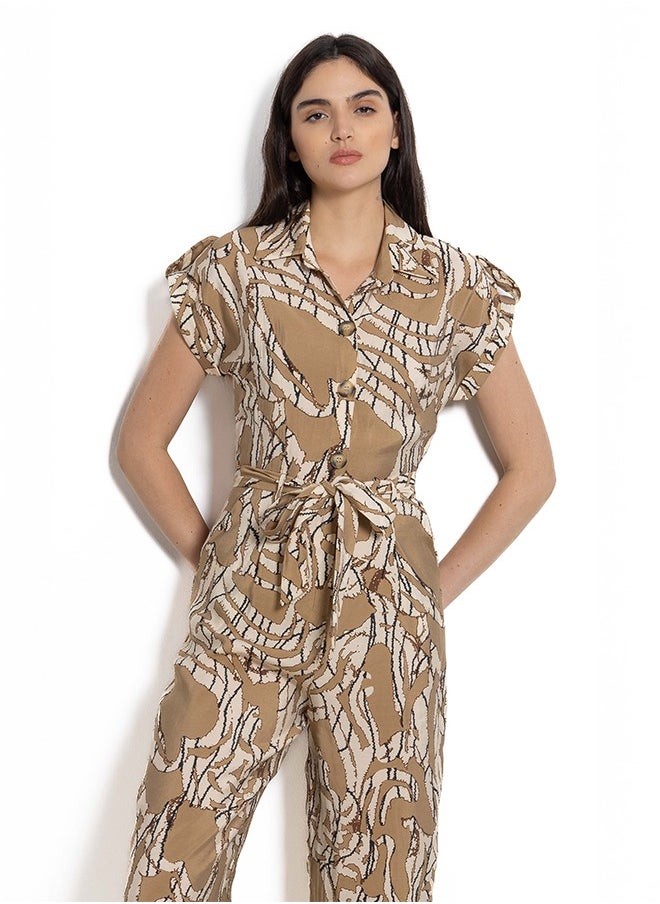 ABSTRACT PRINT JUMPSUIT