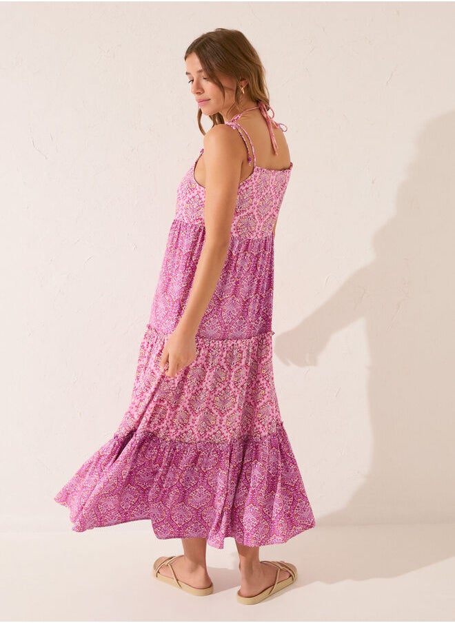 Printed Tiered Dress
