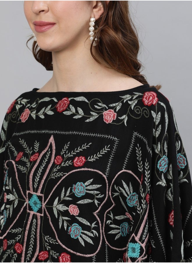 Embroidered Overlay Dress