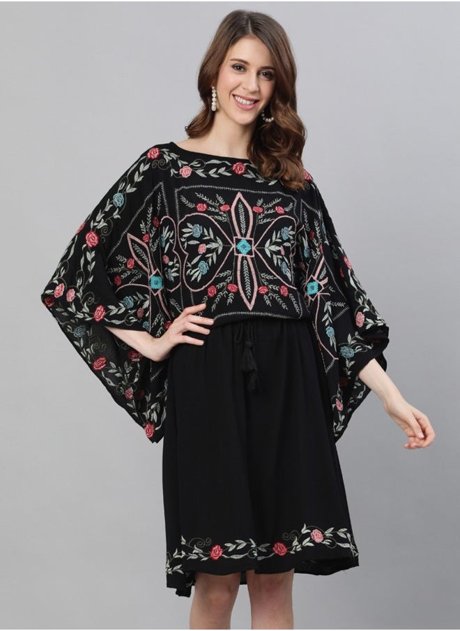 Embroidered Overlay Dress