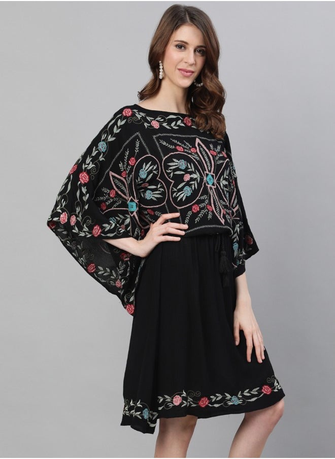 Embroidered Overlay Dress