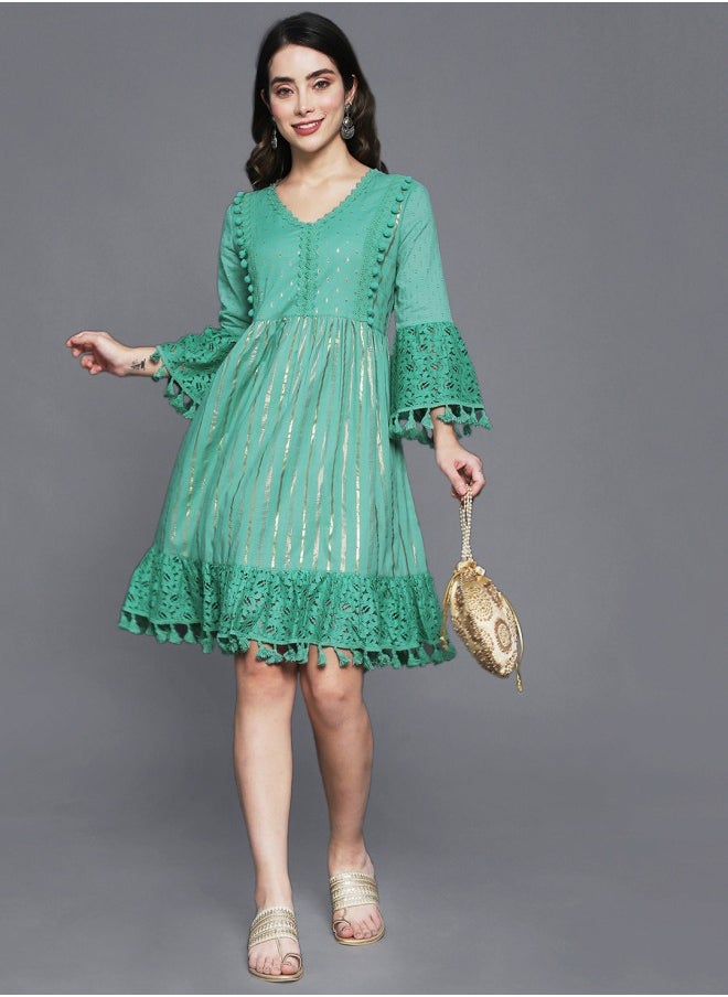 Mint Tassel Dress