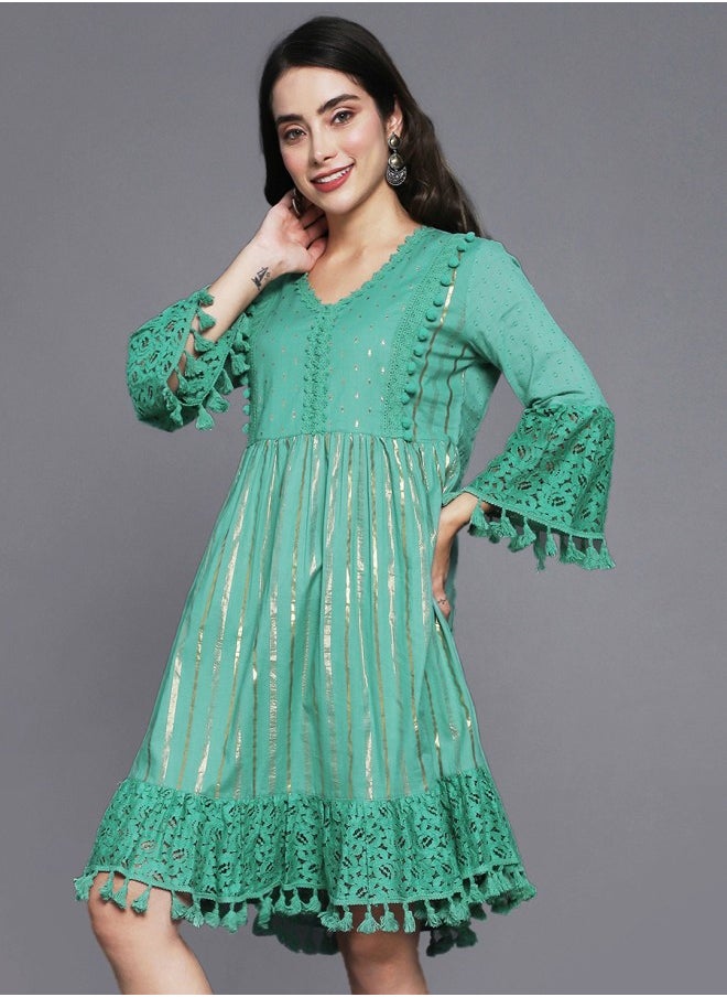 Mint Tassel Dress