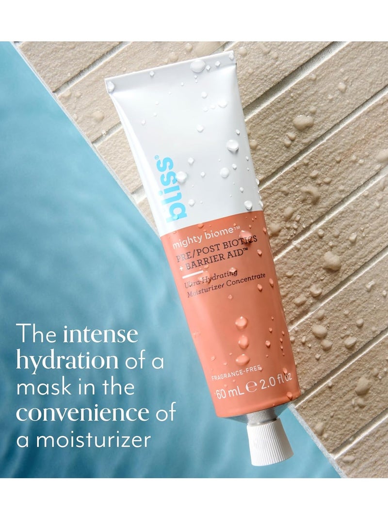Bliss Mighty Biome Probiotic Nourishing Moisturizer | Ultra-Hydrating with Squalane & Coconut Oil | Strengthens Skin Barrier | 2 oz