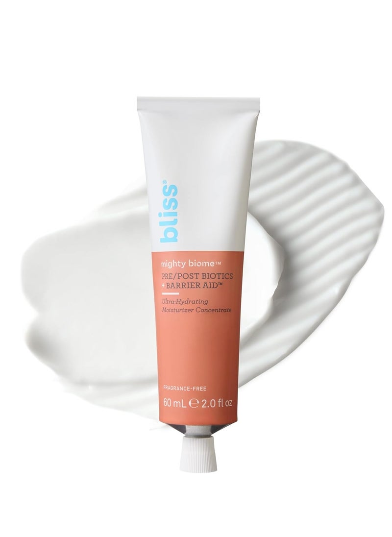 Bliss Mighty Biome Probiotic Nourishing Moisturizer | Ultra-Hydrating with Squalane & Coconut Oil | Strengthens Skin Barrier | 2 oz