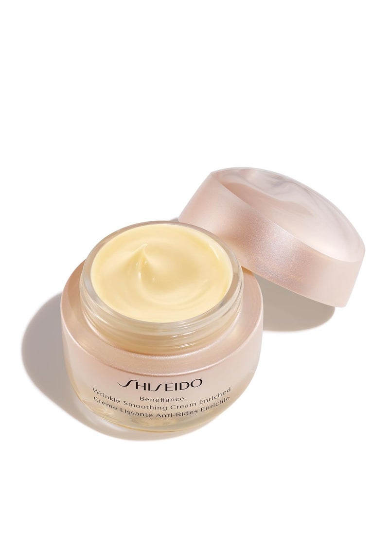 Shiseido Benefiance Wrinkle Smoothing Cream Enriched - Anti-Aging Moisturizer for Dry to Very Dry Skin - Visibly Corrects Wrinkles & Intensely Hydrates - Non-Comedogenic