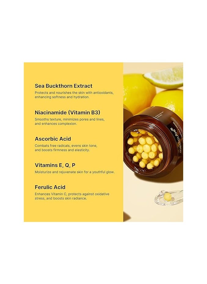 medicube Deep Vitamin C Golden Capsule Face Moisturizer - Liposome Capsules For Wrinkles, Skin Radiance - Transparent Gel for Glow Hydration - Korean Skin Care 1.94 oz