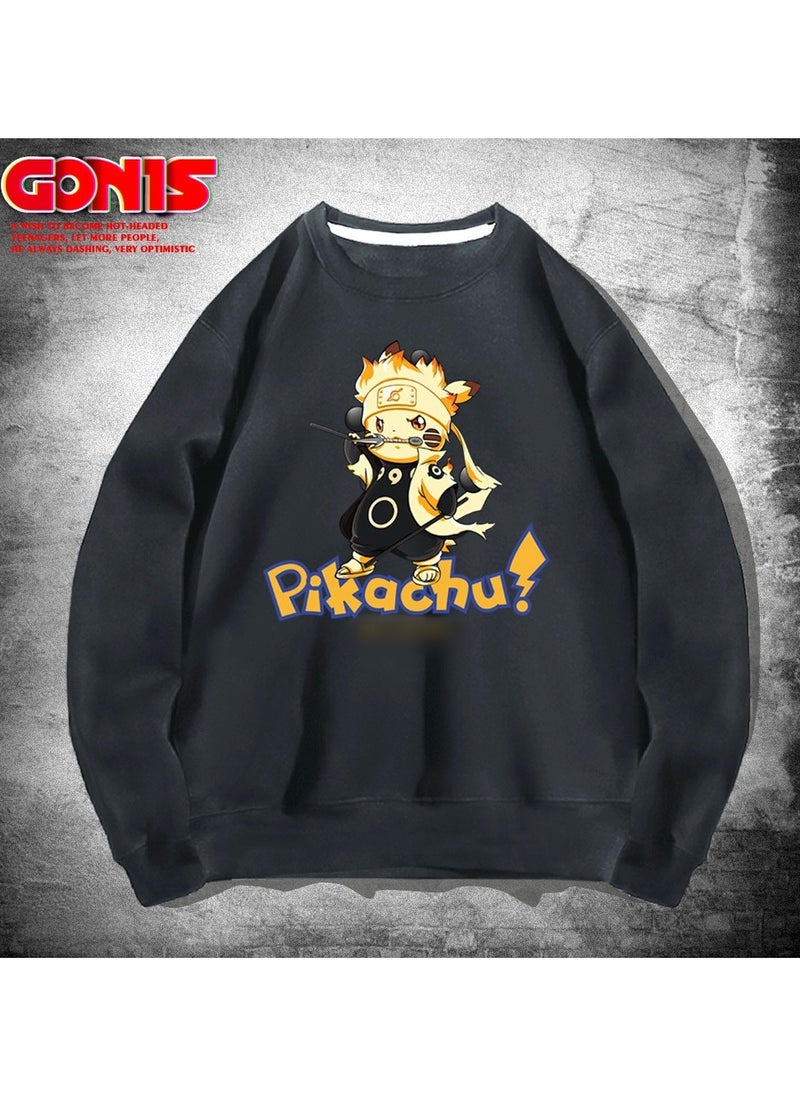 Cartoon Retro Round Neck Hoodie