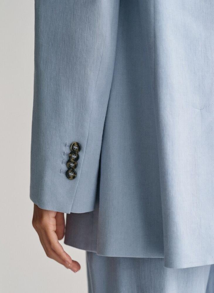 Regular Fit Stretch Linen Blazer