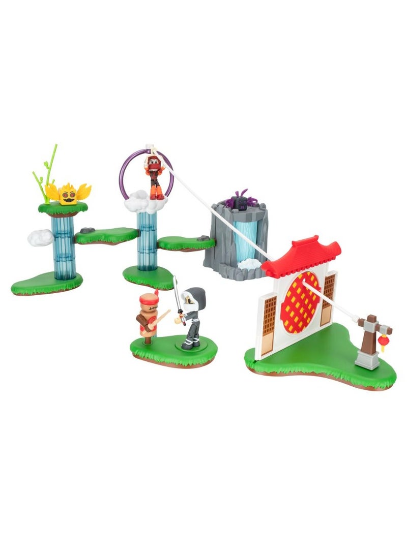 Dev Series Ninja Legends Valley | Interactive Playset | Collectible Figures | Exclusive Virtual Item Code Included | Perfect Gift for Gamers, Collectors and Kids