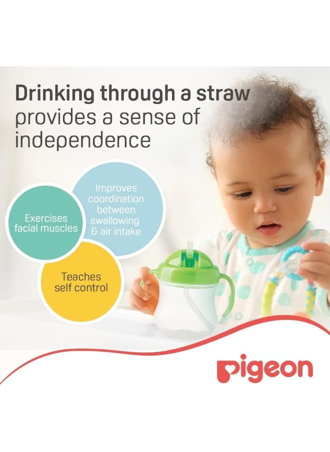 Magmag Straw Cup Step 3, Leak-Proof, Spill-Proof, Bpa Free, Green