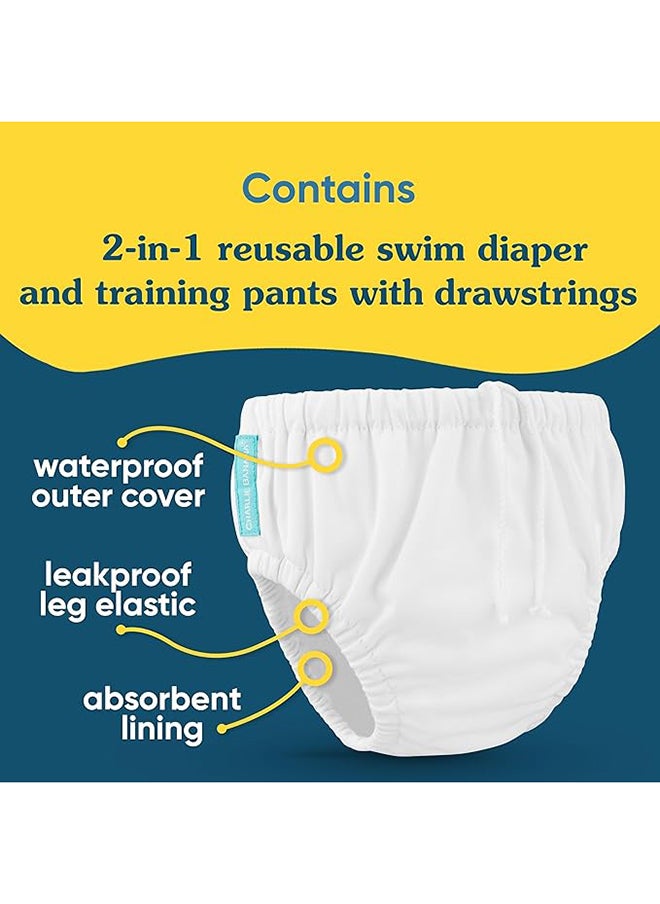 2 In 1 Swim Diaper And Traing Pants Mermaid Tiffany X- Large