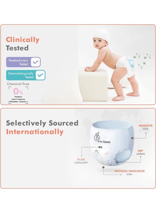 R for Rabbit Medium Size Premium Feather Diaper for Baby 7 to 12 kgs (26 Pack Offer)