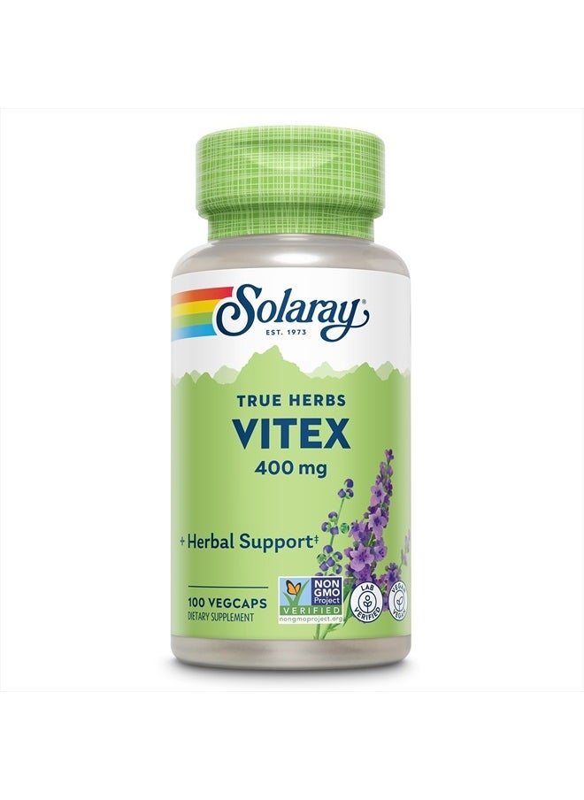 Solaray Vitex Berry 400mg | Womens Healthy Hormone Balance Formula | Menstruation & Menopause Support, 100ct