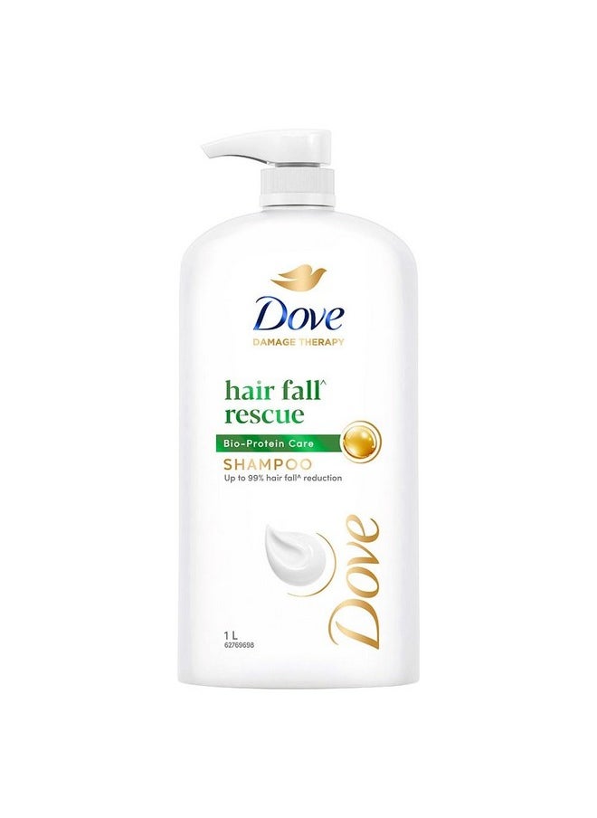 Dove Hair Fall Rescue Shampoo 1 Litre + Conditioner 175ml, Combo | For Thicker Hair | Enriched with Nutrilock Actives