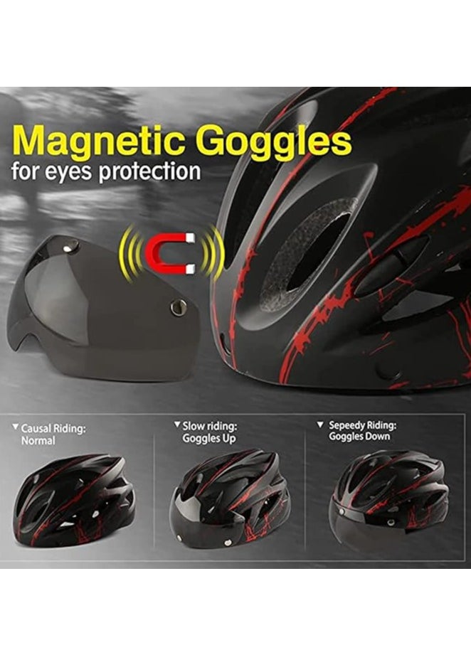 Adult rider bicycle sports crash helmet, bicycle helmet with goggles, motorcycle helmet, riding helmet