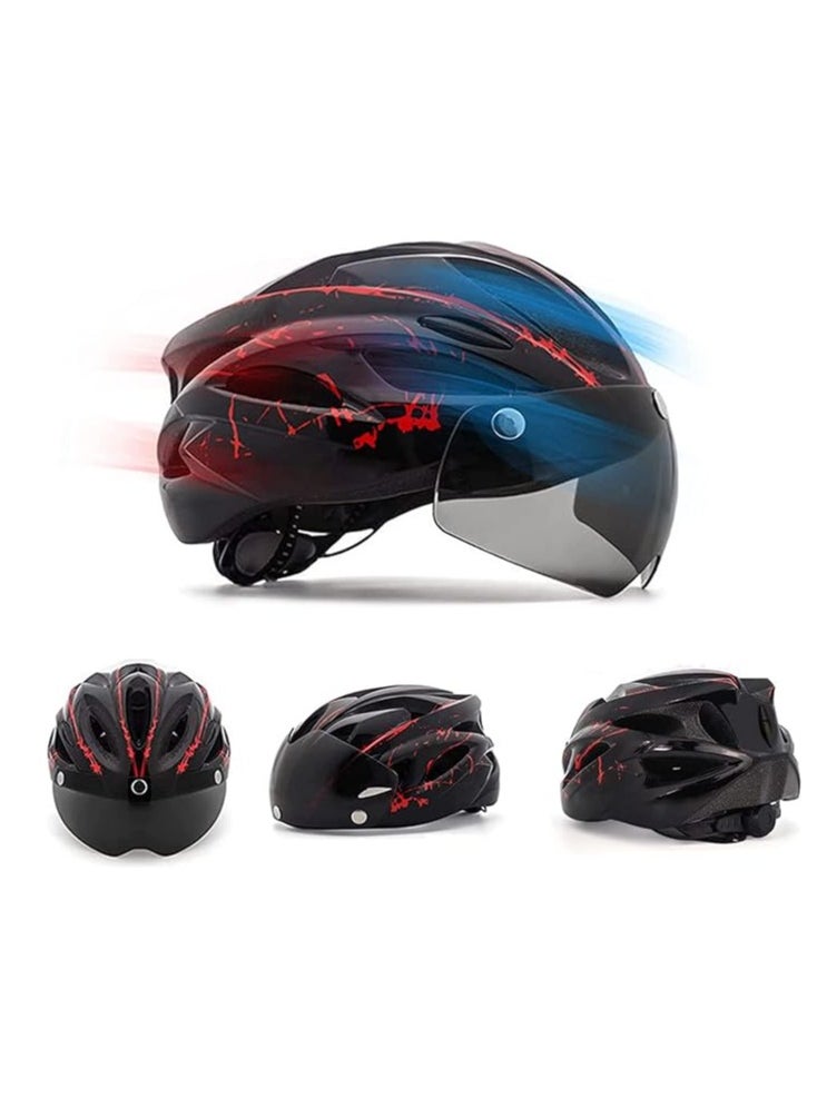 Adult rider bicycle sports crash helmet, bicycle helmet with goggles, motorcycle helmet, riding helmet