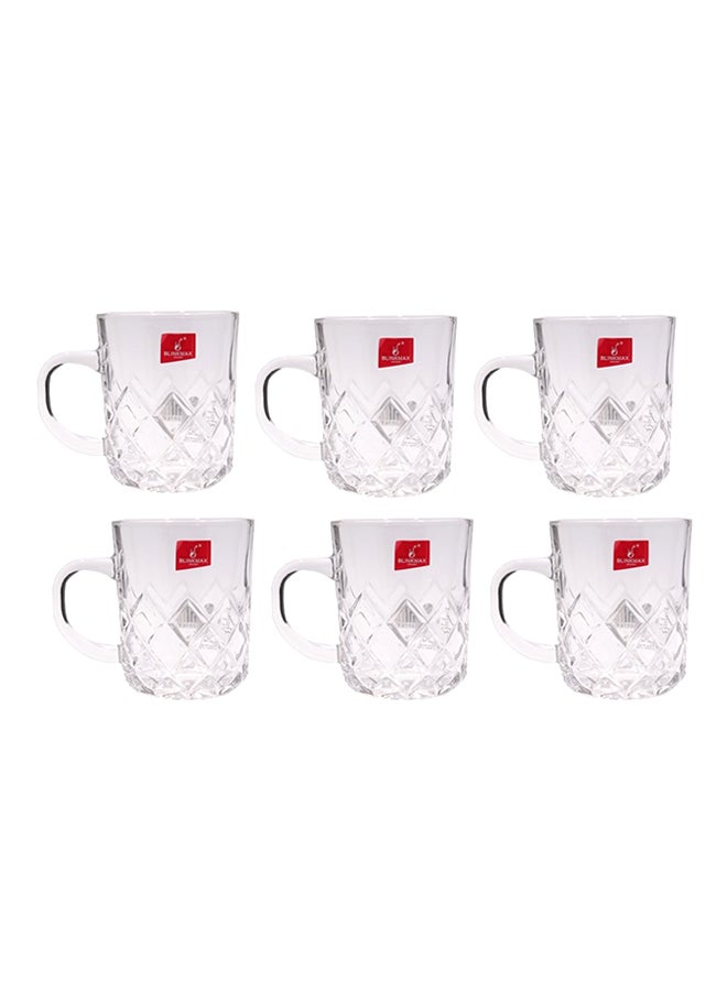 6-Piece Mug Set Clear 230ml