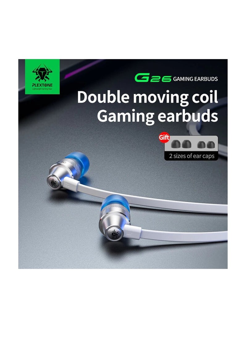 Plextone G26 Gaming Earphone Headset In-ear Earbud Magnetic w Mic (Type C)