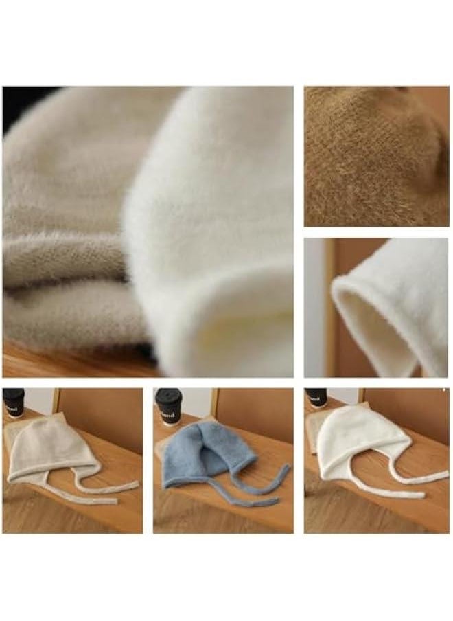 Cute Kawaii Multi Colored Women Warm Cover Ears Beanie Ear Flaps Hat for Winter