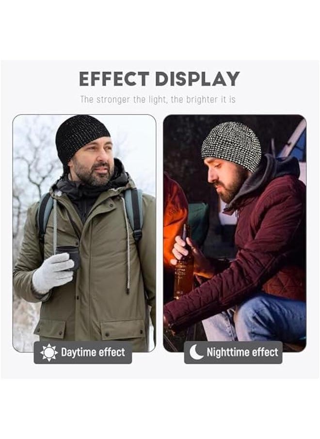 Weflexus Reflective Beanie, 2025 New Flex Reflective Beanie hat,Uni Warm Knitted Hat for Winter Night Walks