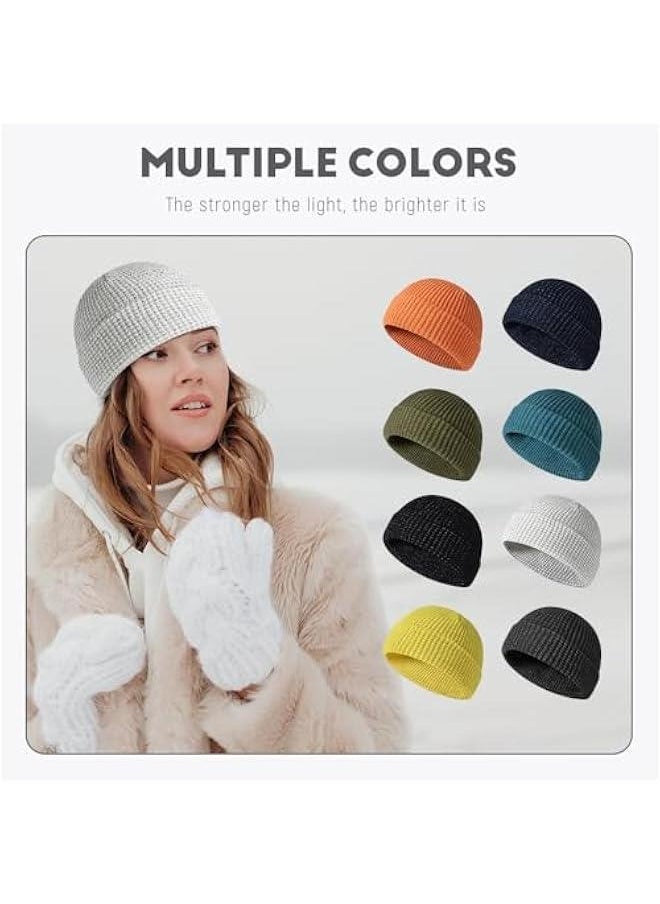 Weflexus Reflective Beanie, 2025 New Flex Reflective Beanie hat,Uni Warm Knitted Hat for Winter Night Walks