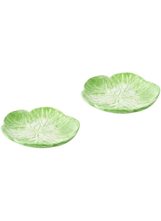 2 Pcs Cabbage Plate Toddler Suit Lemon Decor Salad Plates Dessert Plate Fruit Platter Trays Kid Snacks