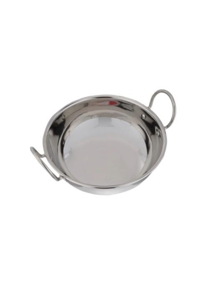 Stainless Steel Kadai Wok with Handle light Guage 28cm