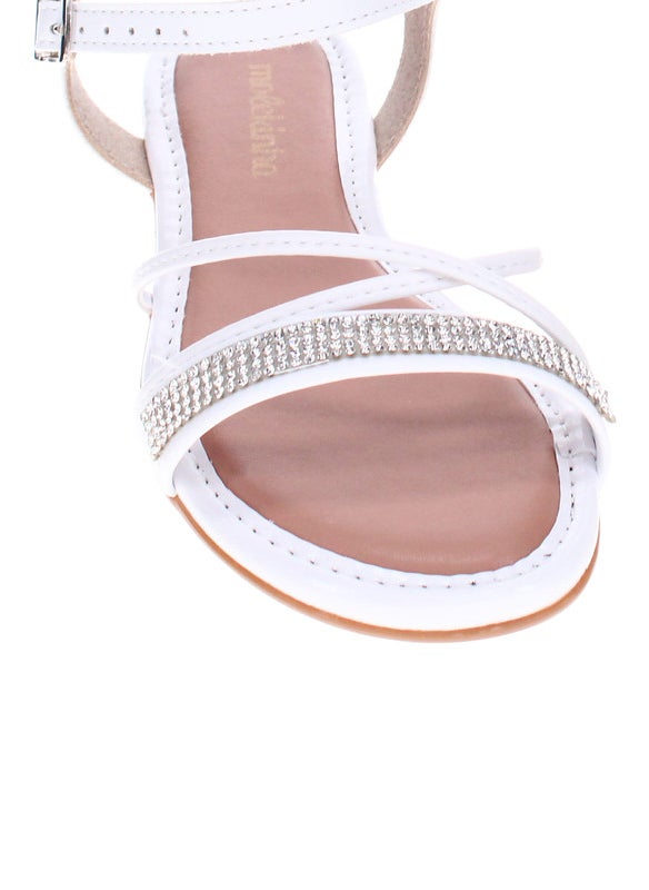 Molekinha Junior Girls Sandals With Back Strap White | Made In Brazil