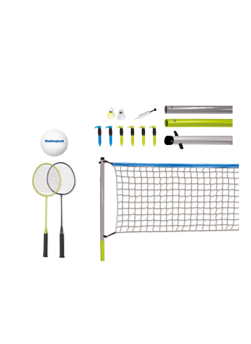 Hostfull Volleyball and Badminton Play Set - Outdoor Sports Set for Backyard, Beach, and Family Fun