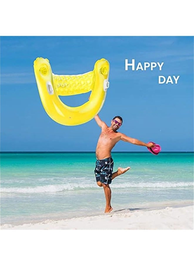 U-Shaped Floating Chair Water Floating Bed Beach Beach Inflatable Cushion Floating Ring Inflatable Floating Cushion Leisure Lounger Suitable for Pool Parties