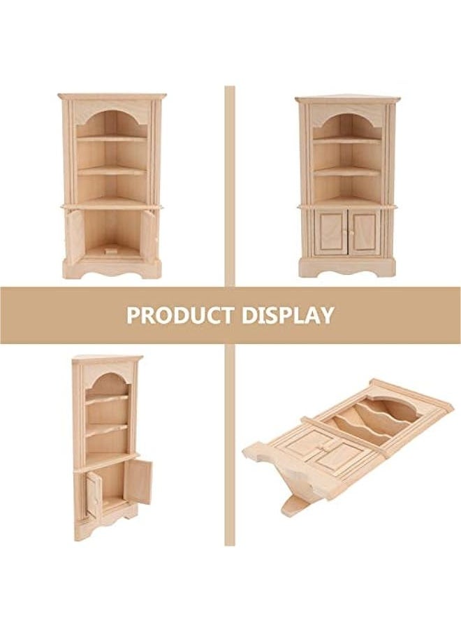 Miniatures Miniature Cupboard Dollhouse 2 pack Dollhouse Cabinet Miniature Dollhouse Display Cabinet Mini House Cabinet Bookshelf Wood Cabinet Home Decoration Home Decoration