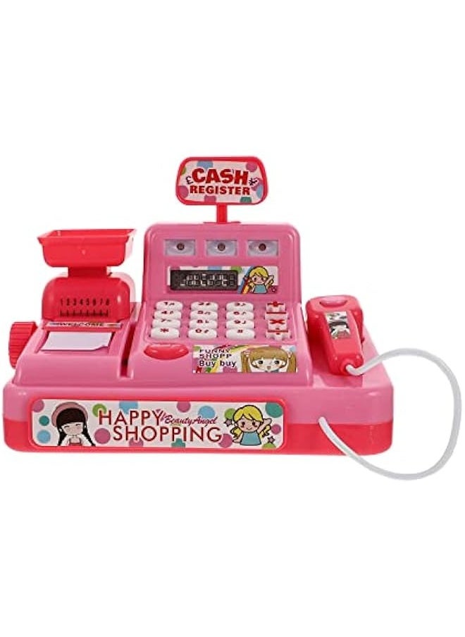 1 Set Simulation Cash Register Kids Toy Kidcraft Playset Talking Toy Cash Registe Kids Play Cash Register Kid Toy Money Calculator Cash Register Plaything Music Abs Child Red