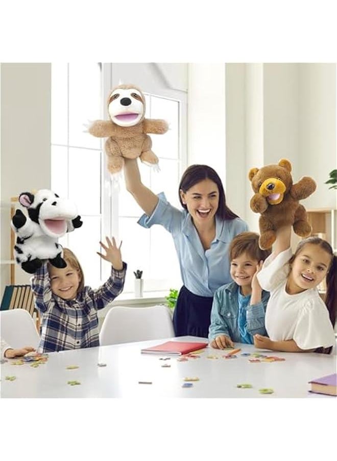 Hand Puppets,10 Sloth Hand Puppets for Kids,Hand Puppets for Toddlers 1-3 and Kids with Movable Mouth,Sloth Stuffed Animal Plush Puppets Toy Gift for Interactive Storytelling (Sloth)