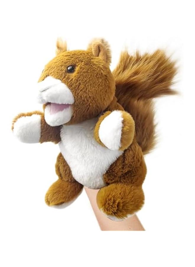 Hand Puppets,10 Squirrel Hand Puppets for Kids,Hand Puppets for Toddlers 1-3 and Kids with Movable Mouth,Sloth Stuffed Animal Plush Puppets Toy Gift for Interactive Storytelling (Squirrel)