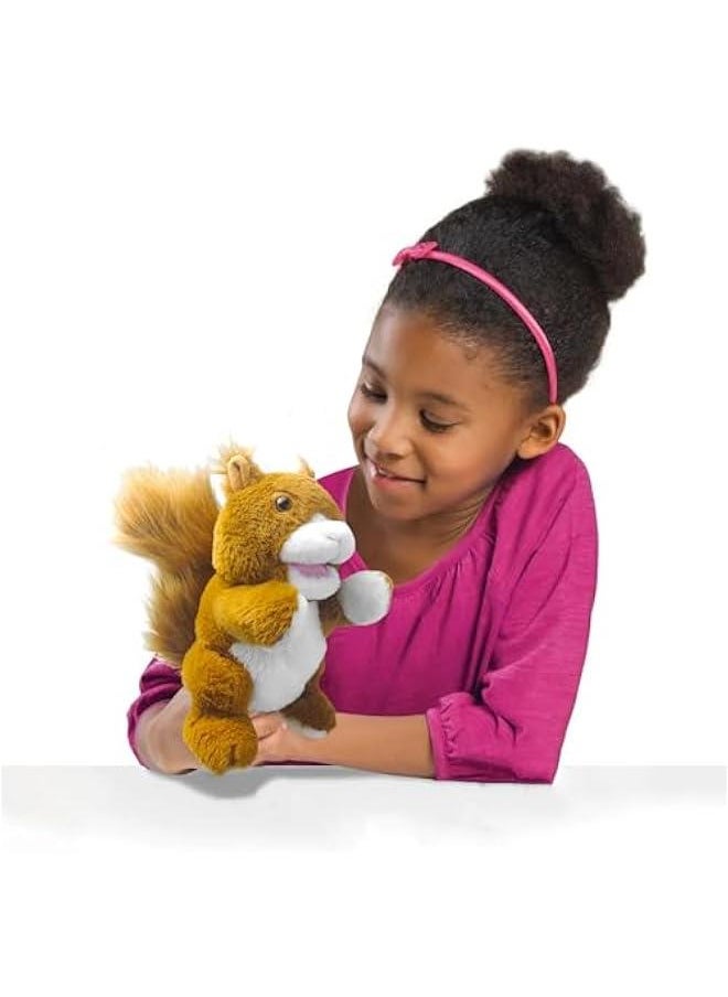 Hand Puppets,10 Squirrel Hand Puppets for Kids,Hand Puppets for Toddlers 1-3 and Kids with Movable Mouth,Sloth Stuffed Animal Plush Puppets Toy Gift for Interactive Storytelling (Squirrel)