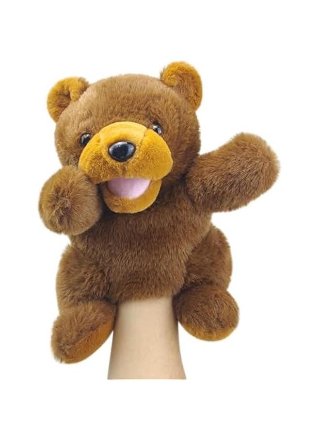 Hand Puppets Bear Puppet,10 Animal Hand Puppets for Kids，Hand Puppets for Toddlers 1-3 and Kids with Movable Mouth,Sloth Stuffed Animal Plush Puppets Toy Gift for Interactive Storytelling