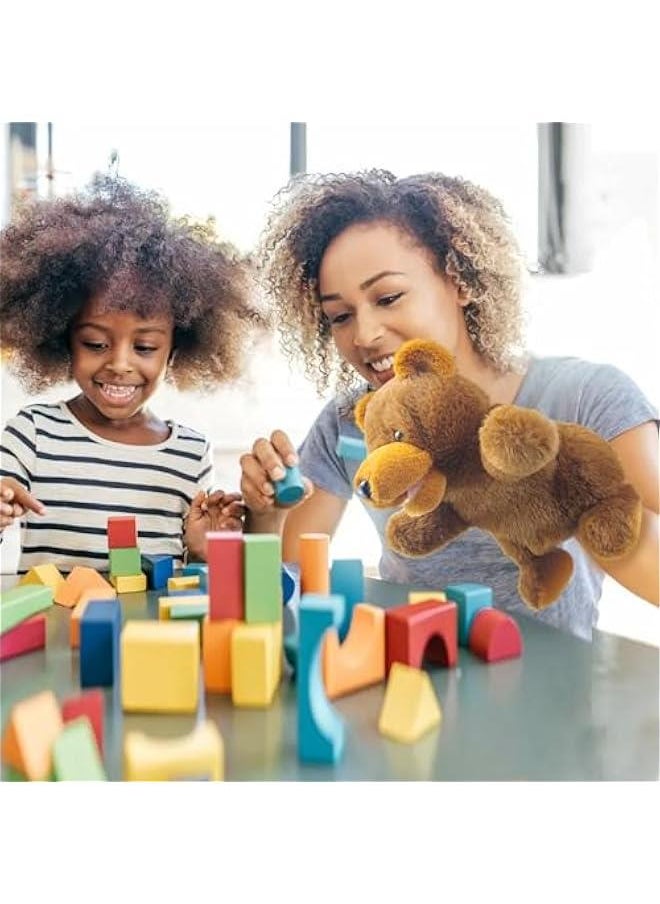 Hand Puppets Bear Puppet,10 Animal Hand Puppets for Kids，Hand Puppets for Toddlers 1-3 and Kids with Movable Mouth,Sloth Stuffed Animal Plush Puppets Toy Gift for Interactive Storytelling
