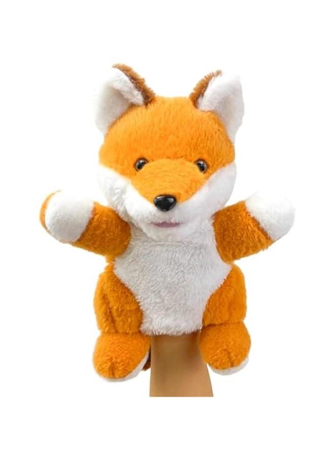 Hand Puppets Fox Puppets,9 Realistic Stuffed Animal Puppets for Toddlers Cute Fox Stuffed Puppets for Kids with Movable Mouth,Fox Animal Hand Puppets for Adults Hand Puppets for Toddlers