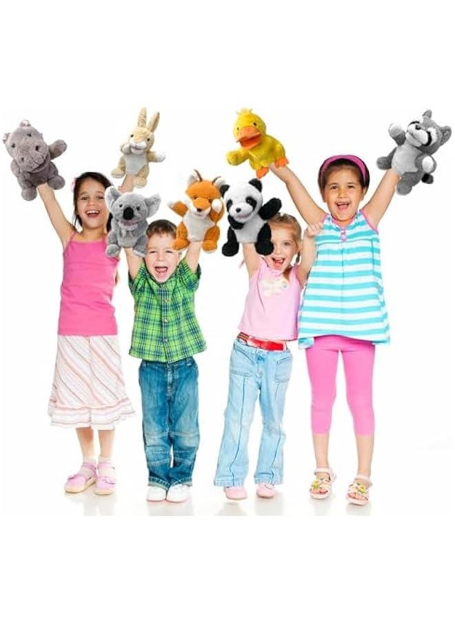 Hand Puppets Plush Panda Puppet,9 Hand Puppets for Kids Realistic Animal Puppets Panda Stuffed Animal Hand Puppets for Toddlers 3, Stuffed Panda Hand Puppets with Movable Mouth Role Gift