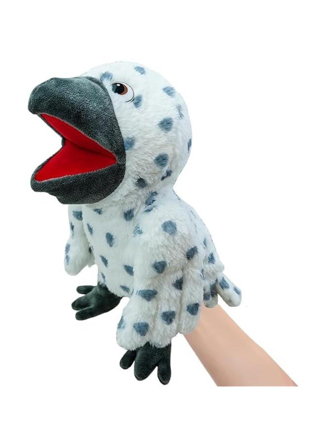 Puppet Bird Hand Puppet,13.8 Animal Puppets Owl Hand Puppets Bird Stuffed Animal Hand Puppets for Kids with Movable Mouth,Puppet Plush Multi-Color Toys Bird Puppet Role Play Teaching(White)