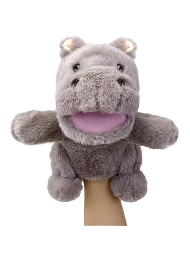 Hand Puppets Puppets,9Realistic Stuffed Animal Puppets for Toddlers Cute hippopotamus Stuffed Puppets for Kids with Movable Mouth, Animal Hand Puppets for Adults Hand Puppets for Toddlers 3