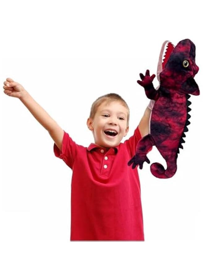 Puppets Hand Puppet Lizard Puppet,Large Puppet with Movable Mouth Puppet Role Play Story Animal Puppets,Soft Stuffed Animal Hand Puppets for Kids Ages 4-8