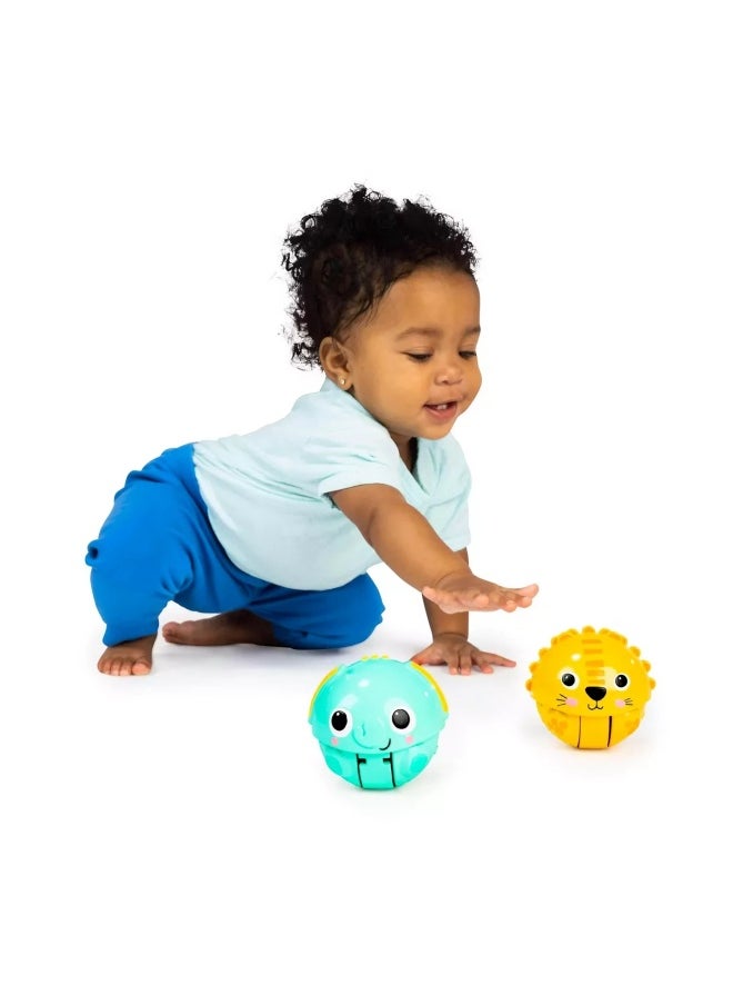 Bright Starts Giggables Roll & Chase Pals Balls (Pack of 2, 7.62 cm)