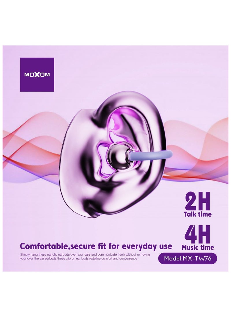 Earbuds Moxom Bluetooth Headset Streamer Air Conduction Ows Wireless Earbuds MX-TW76