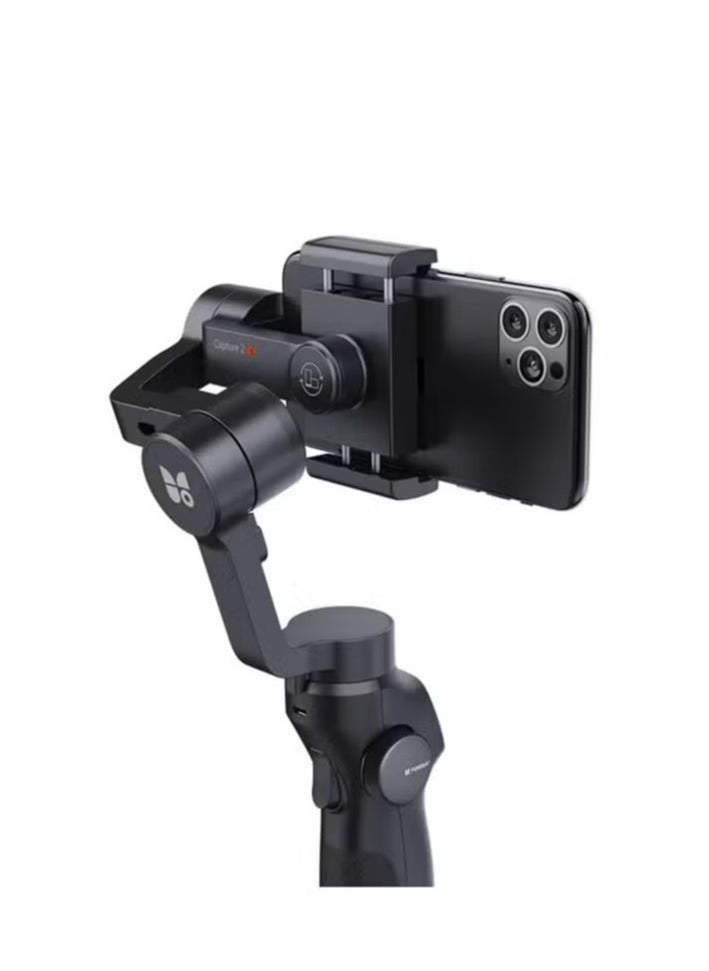 Capture 2S 3-Axis Handheld Gimbal Stabilizer – Bluetooth Connection, Focus Pull, Zoom Control for Smartphone, Smooth Video Recording, Live Streaming, Perfect for Vlogging, Filmmaking, and Content Creation