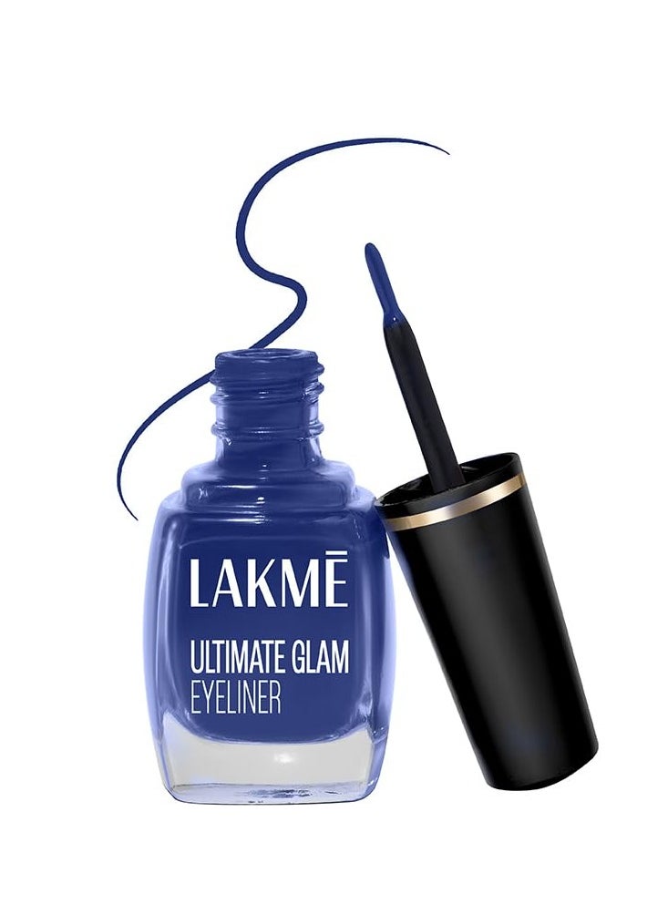 LAKMÉ Ultimate Glam Semi-Matte Cream Eye Liner, Semi Matte, Blue, 9Ml